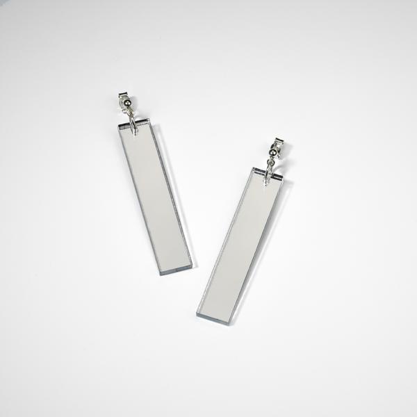 Solaris earrings Vertical Silver by Lua Lua