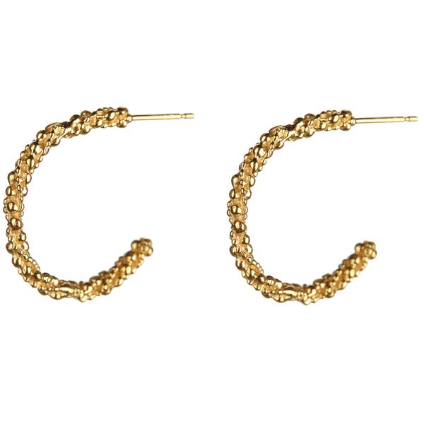 Stark Half Hoop Earrings in gold by Barbara Yarde Jewellery