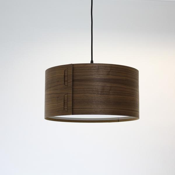 Tab walnut light shade by John Green Designs