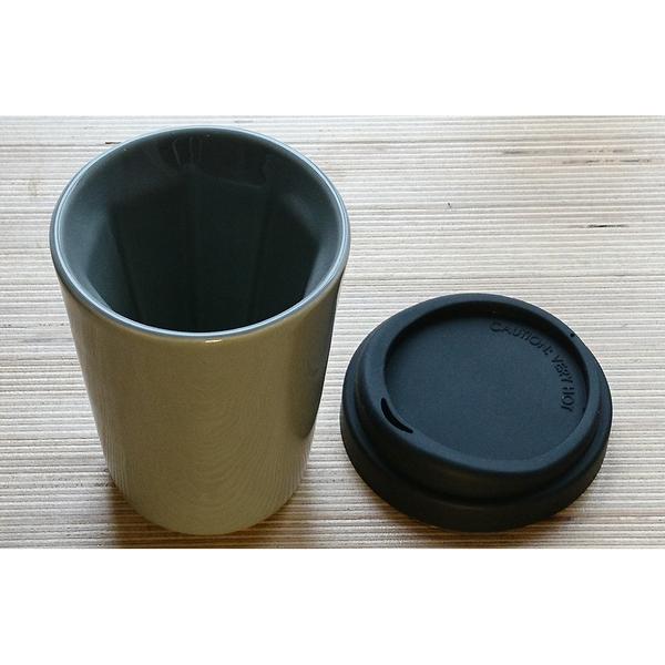 Grey Therma Cup by Therma Cup Co Black Lid