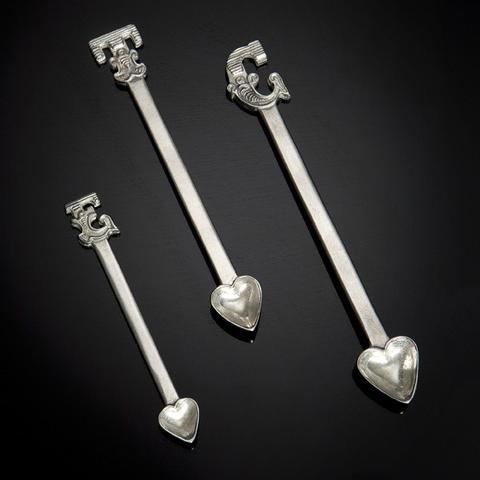 E, T and C Spoons  - Silver