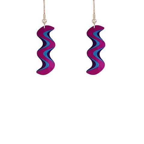 Wave Purple Earrings