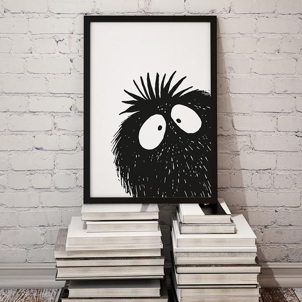 Peekaboo Print by Baldy and The Fidget