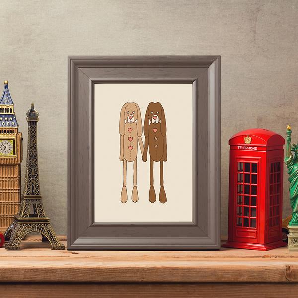 Puppy Love Print by Baldy and The Fidget