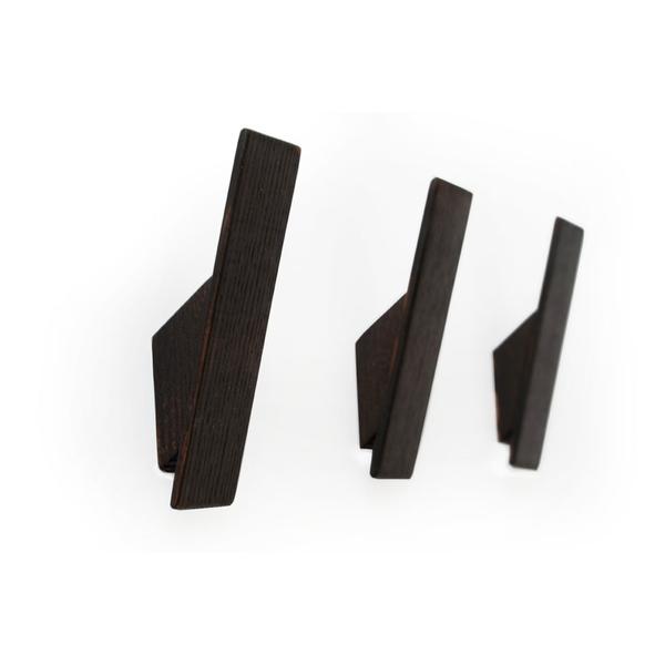 Ash Wall Hooks - Set of 3 - Scorched Finish by Utology