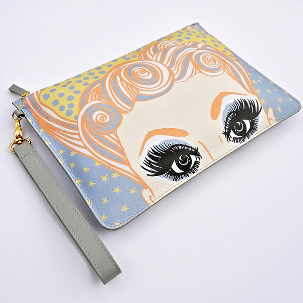 Dolly's Salon Print Clutch by Few London