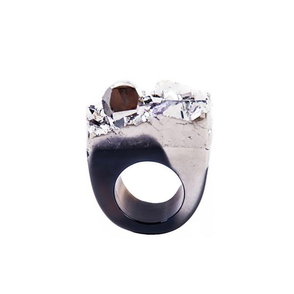 Ember Metallic Silver Ring by Tiana Jewel london