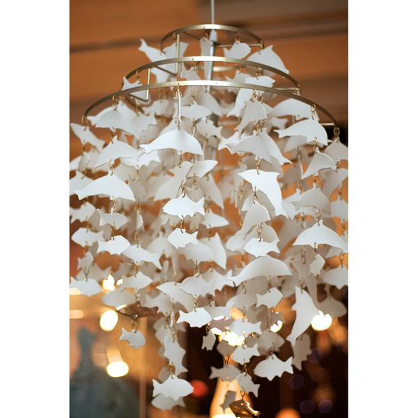 Porcelain Fish Chandelier by Luna Lighting