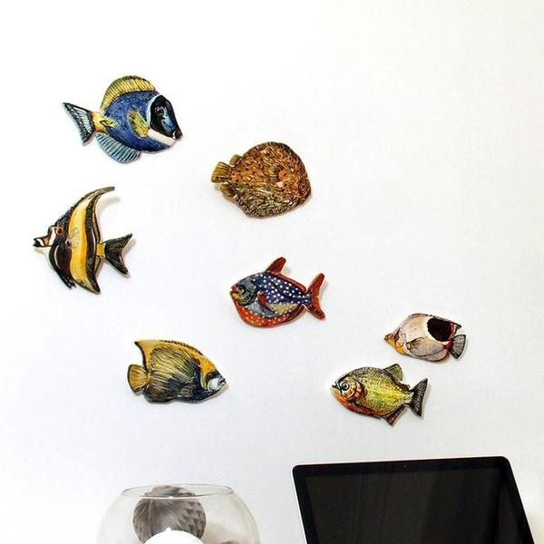 Squamis Out of Water porcelain fish by HR Design Studio  