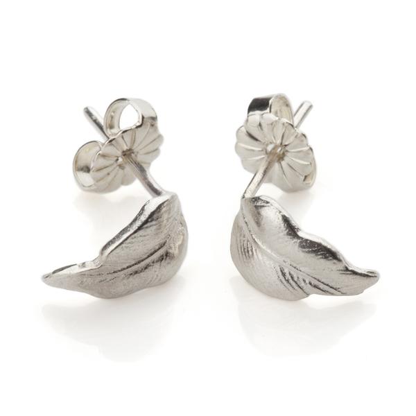 Frilly by Lilly, Silver Feather Earrings