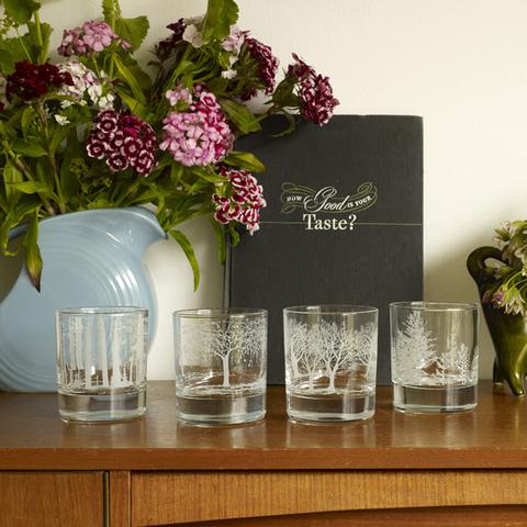 Tree Glasses Set - White